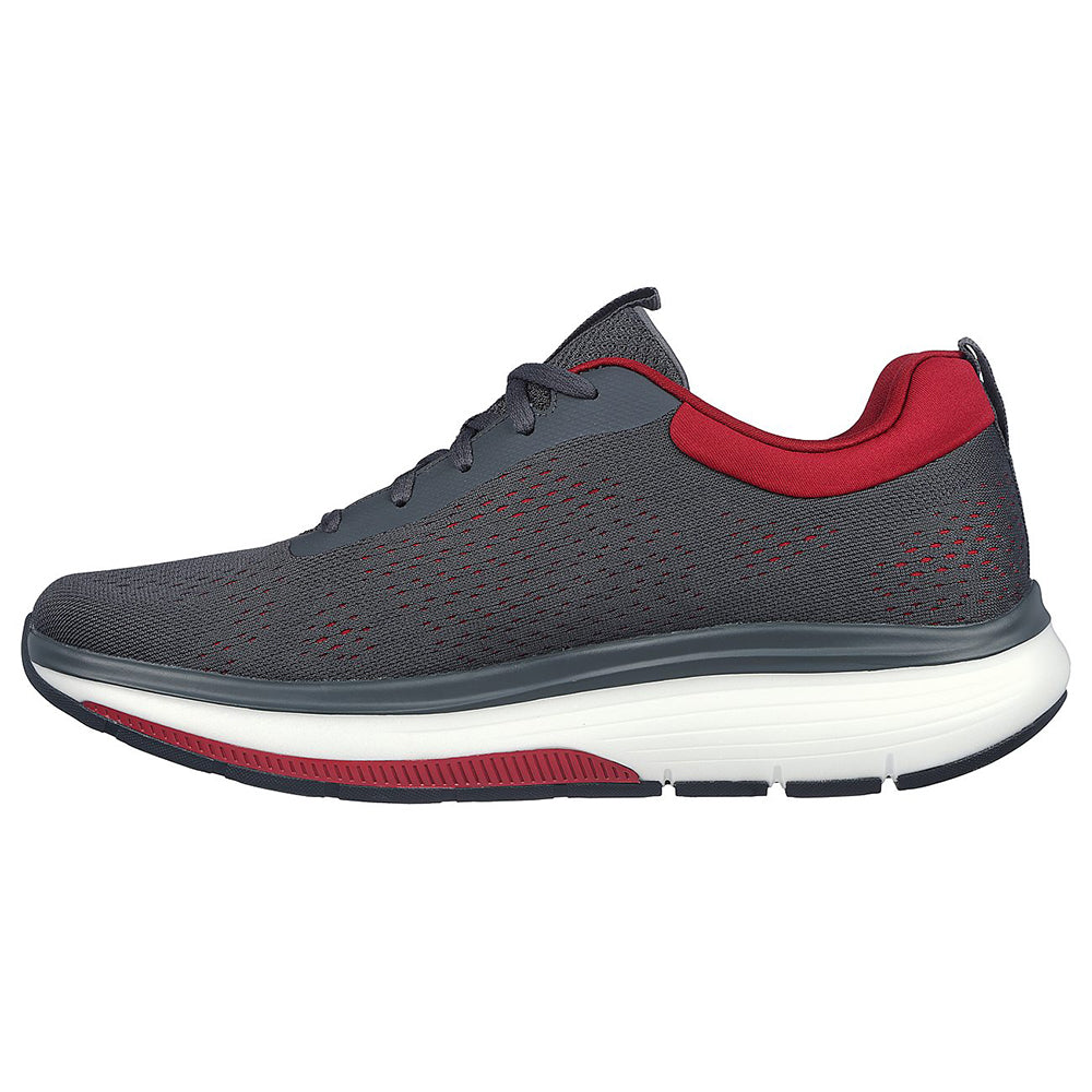 Red sales skechers trainers