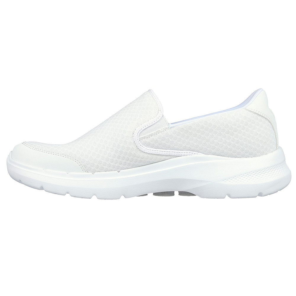 White skechers walking on sale shoes