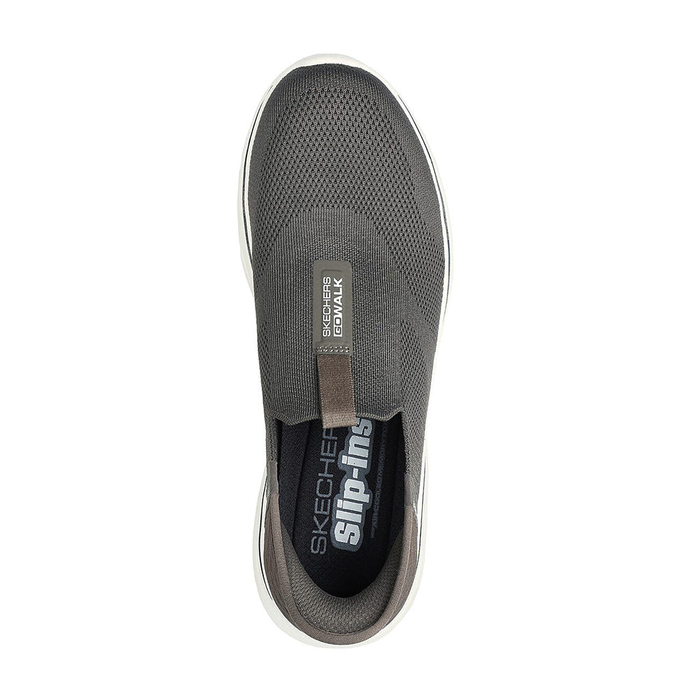 Mens grey skechers sale slip ons